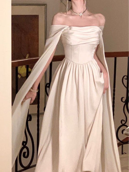 Sexy A Line Long Prom Dresses White 21th Birthday Outfits P2188