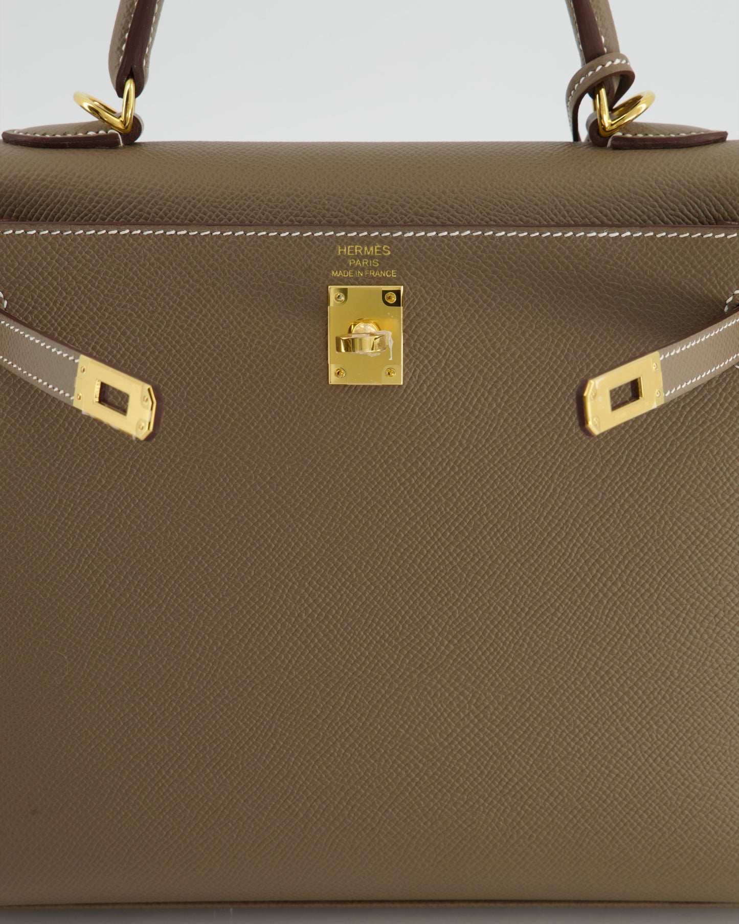 *HOLY GRAIL* Hermès Kelly 25cm Sellier in Etoupe Epsom Leather and Gold Hardware