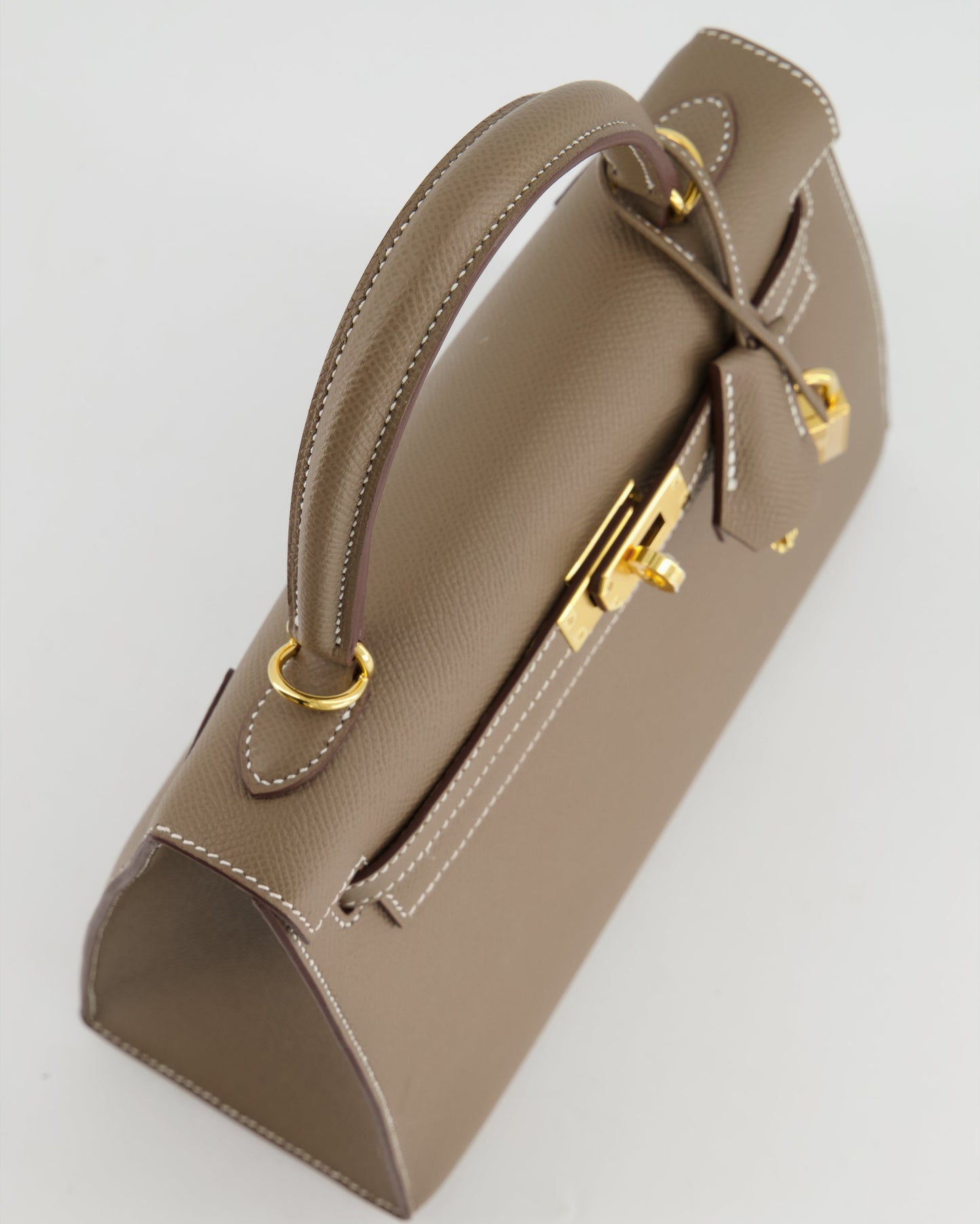 *HOLY GRAIL* Hermès Kelly 25cm Sellier in Etoupe Epsom Leather and Gold Hardware