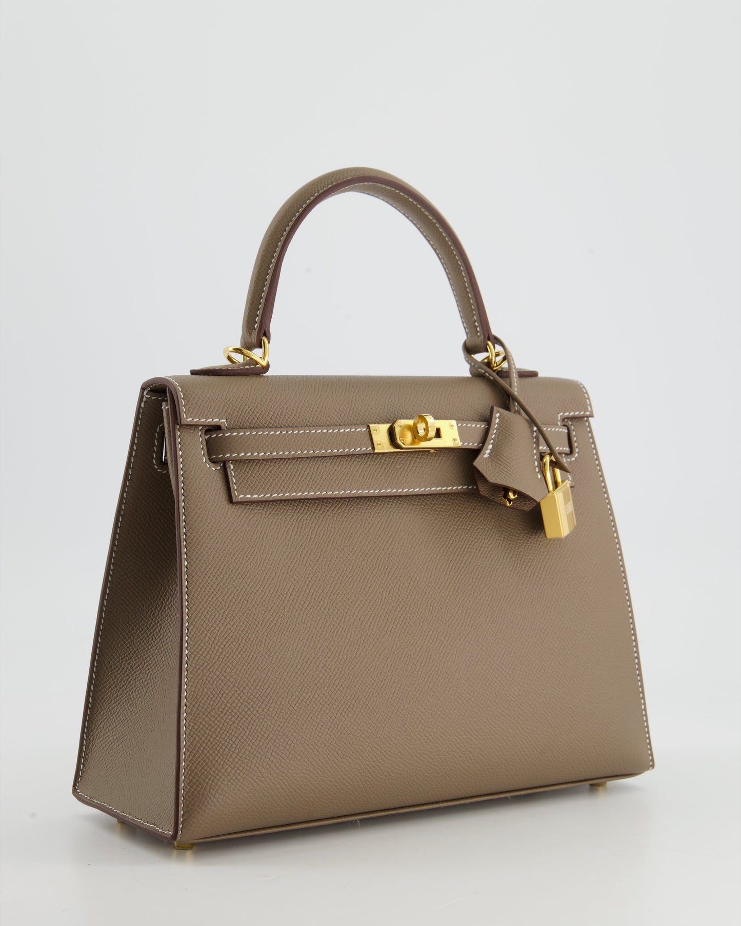 *HOLY GRAIL* Hermès Kelly 25cm Sellier in Etoupe Epsom Leather and Gold Hardware