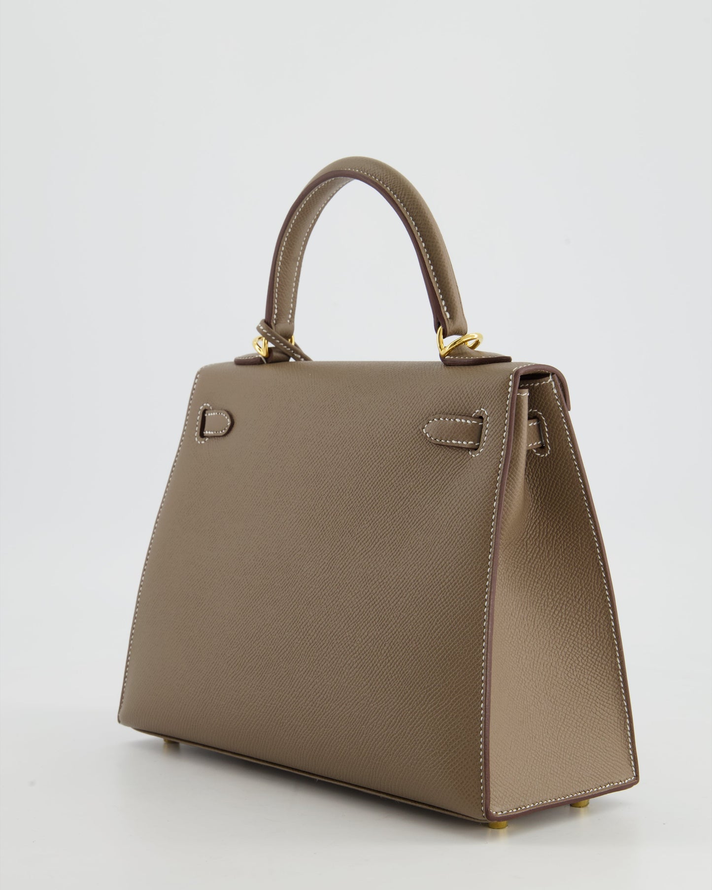 *HOLY GRAIL* Hermès Kelly 25cm Sellier in Etoupe Epsom Leather and Gold Hardware