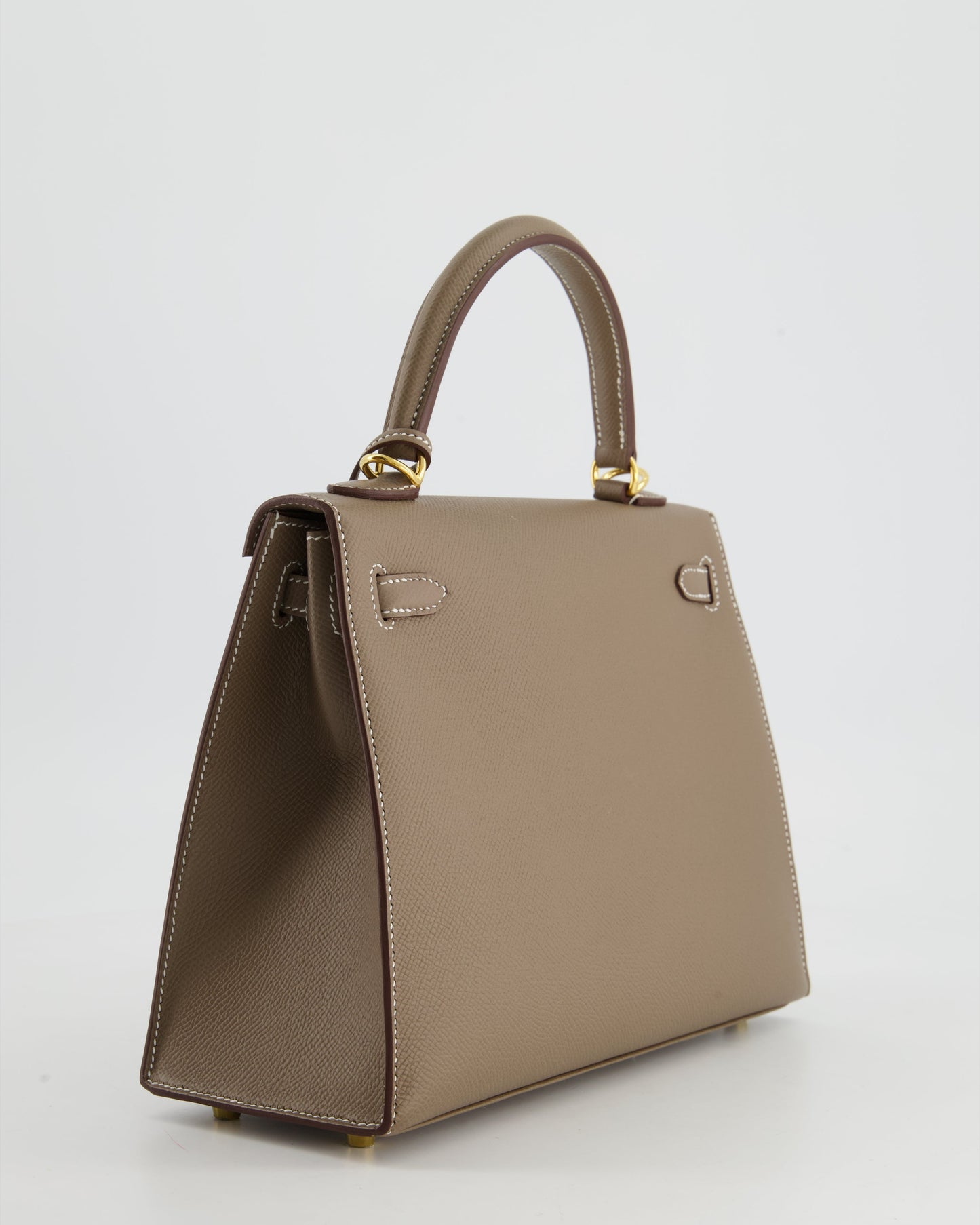 *HOLY GRAIL* Hermès Kelly 25cm Sellier in Etoupe Epsom Leather and Gold Hardware