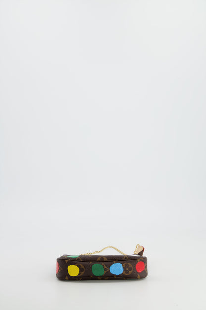 *HOT* Louis Vuitton X Yayoi Kusama Mini Pochette Bag in Monogram Canvas