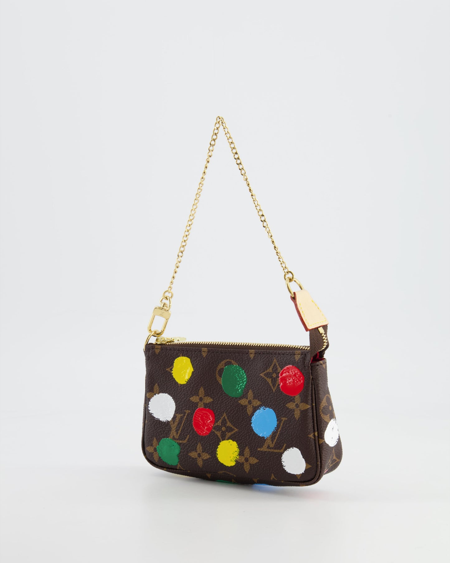 *HOT* Louis Vuitton X Yayoi Kusama Mini Pochette Bag in Monogram Canvas
