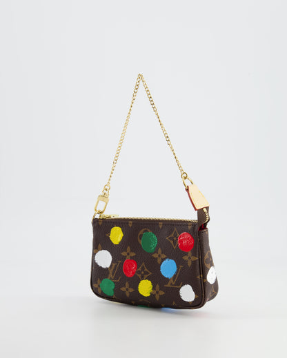 *HOT* Louis Vuitton X Yayoi Kusama Mini Pochette Bag in Monogram Canvas