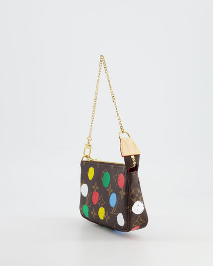 *HOT* Louis Vuitton X Yayoi Kusama Mini Pochette Bag in Monogram Canvas