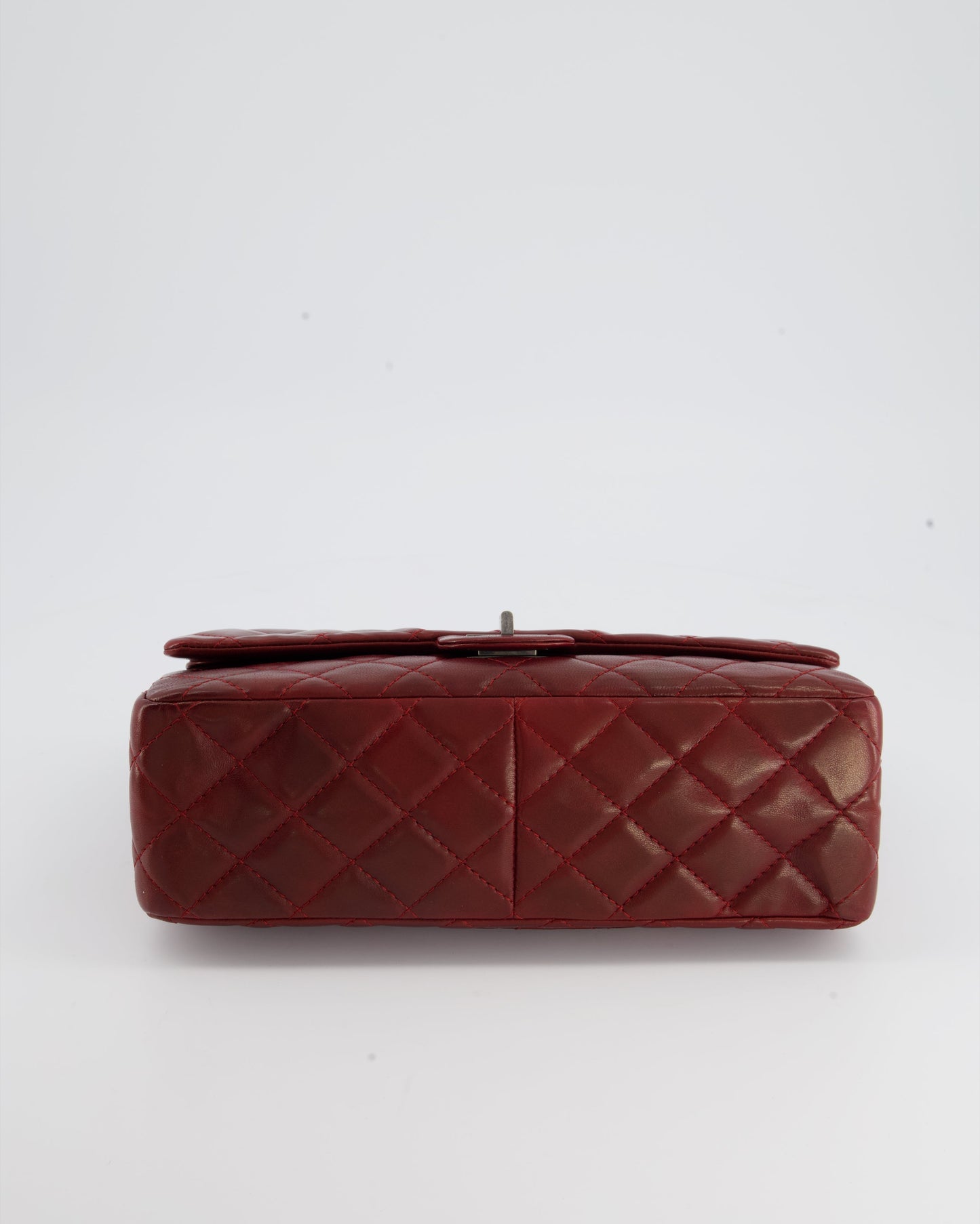 Chanel Deep Red Medium Reissue Bag in Lambskin Leather with Ruthenium Hardware