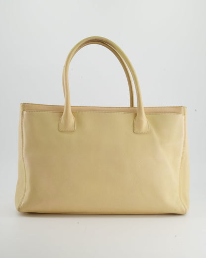 Chanel Vintage Beige Executive Tote Bag in Leather with 24K Gold Hardware