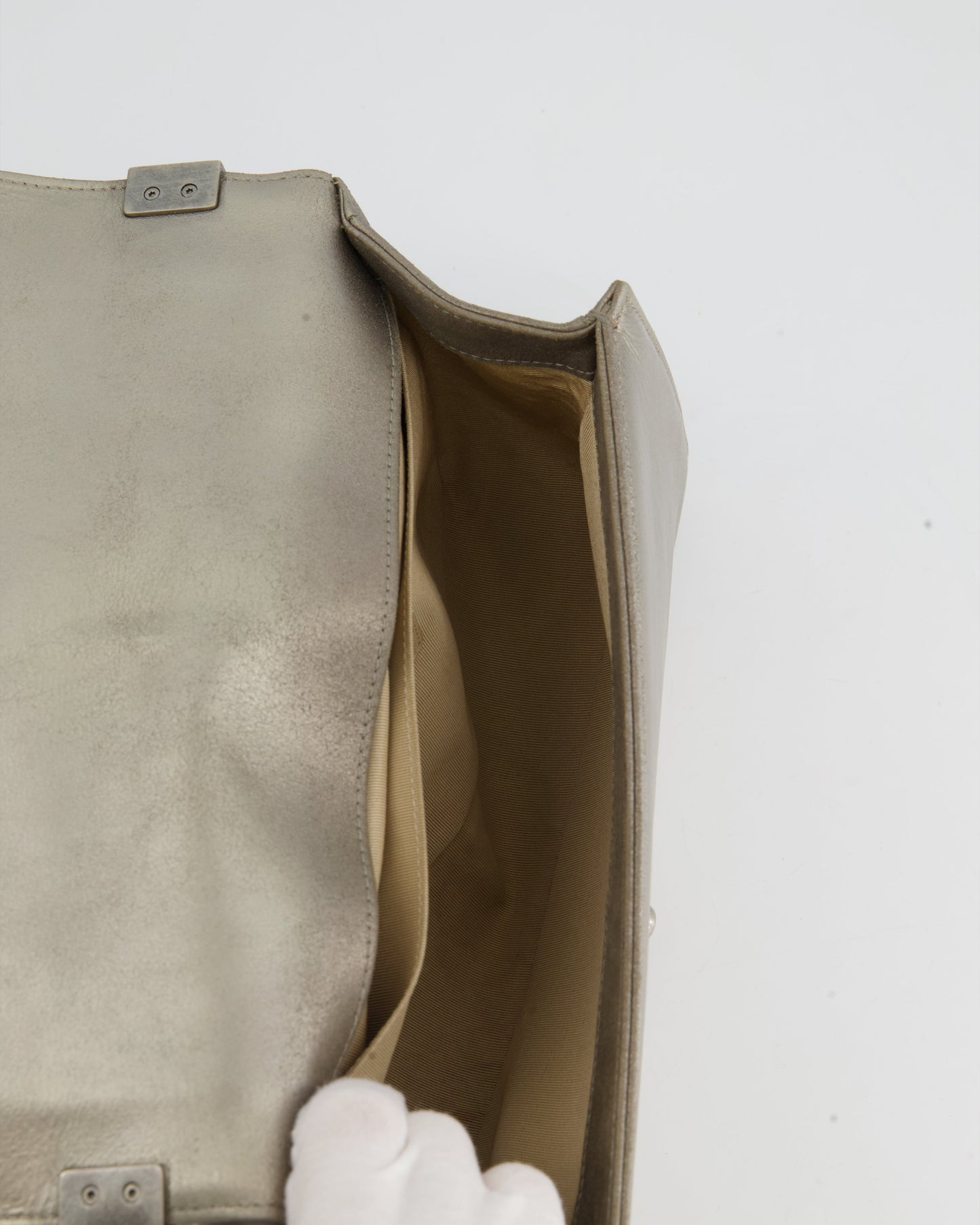 *HOT* Chanel Medium Boy Bag in Gold Metallic Sequin CC Star Print with Silver Hardware