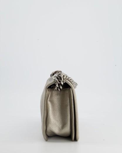 *HOT* Chanel Medium Boy Bag in Gold Metallic Sequin CC Star Print with Silver Hardware