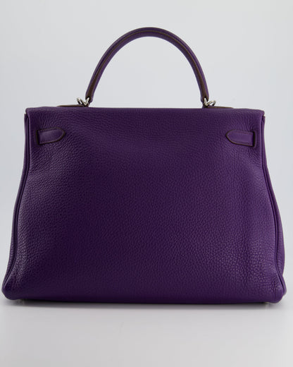 Hermès Kelly 35cm Bag Retourne in Iris Togo Leather with Palladium Hardware