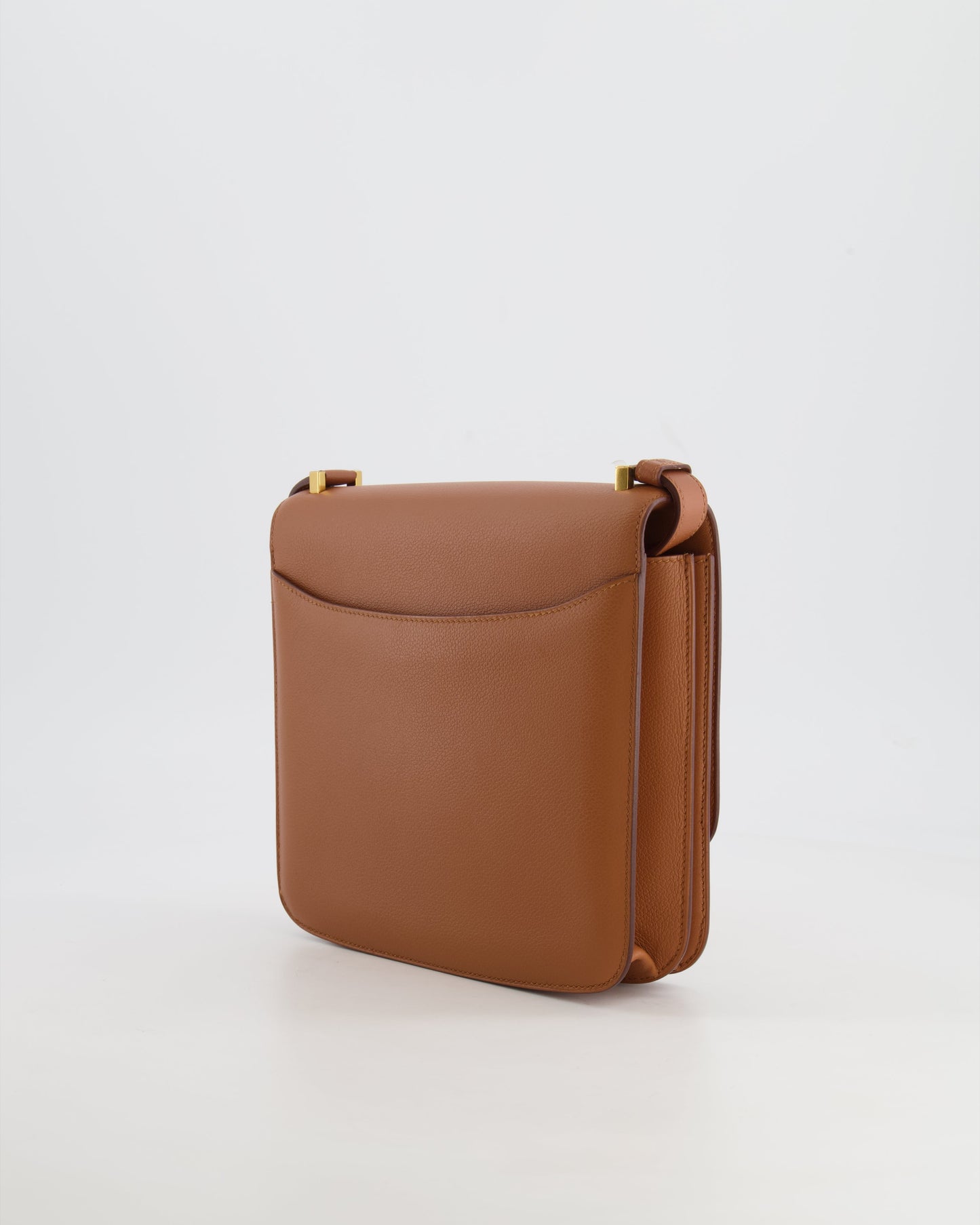 Hermès 2002 20cm Shoulder Bag in Gold Evercolor Leather with Gold Hardware