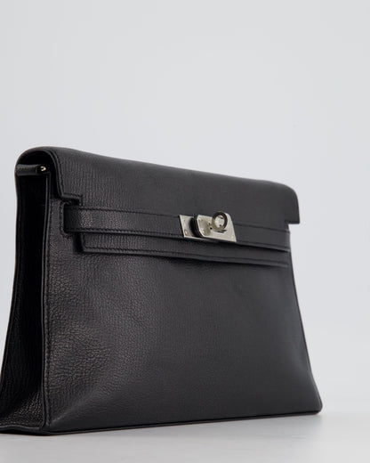 *NEW RELEASE* Hermès Kelly Elan Bag in Black Chévre Chamkila Leather with Palladium Hardware