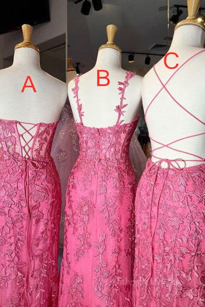Mermaid Hot Lace Long Prom Dress, Long Hot Formal Graduation Evening Dress P2320