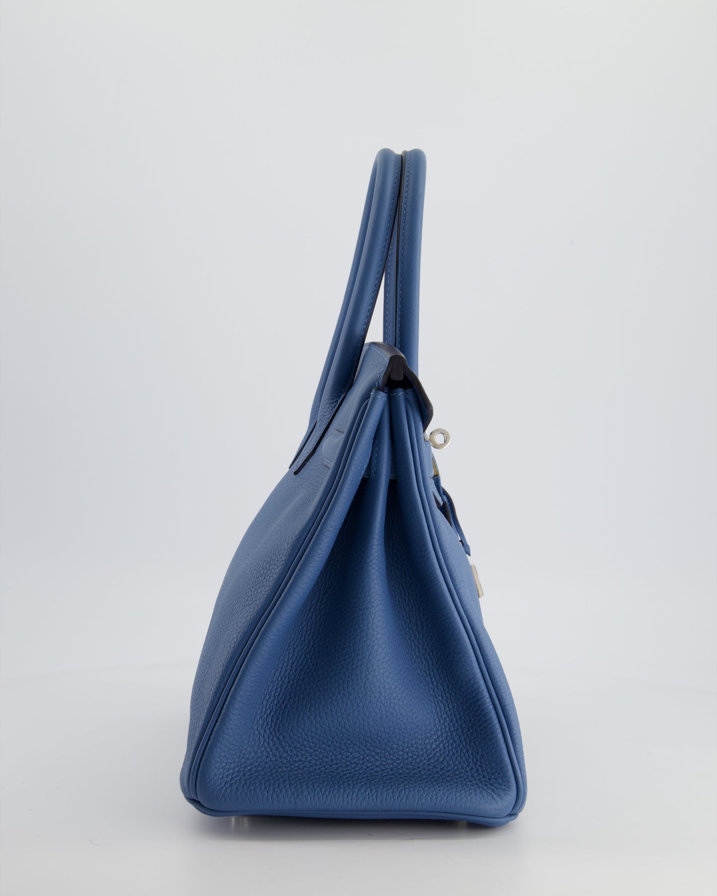 Hermès Birkin Bag 30cm in Bleu Azur Togo Leather and Palladium Hardware