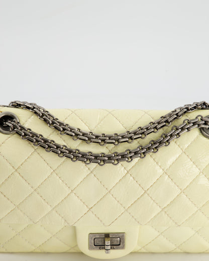 Chanel Lemon Patent Small Reissue Double Flap Bag with Ruthenium Hardware