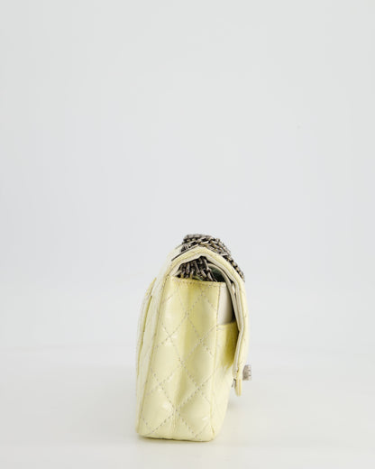 Chanel Lemon Patent Small Reissue Double Flap Bag with Ruthenium Hardware