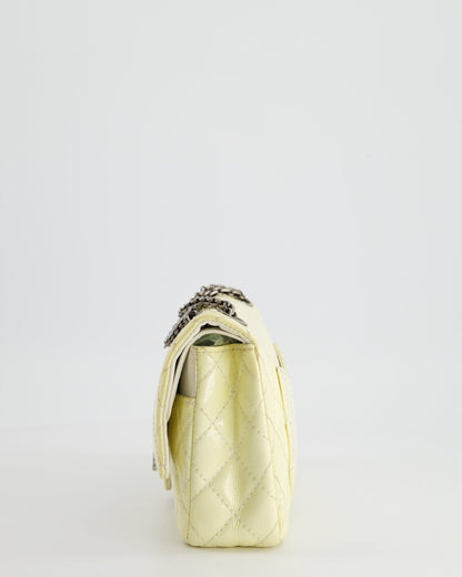 Chanel Lemon Patent Small Reissue Double Flap Bag with Ruthenium Hardware