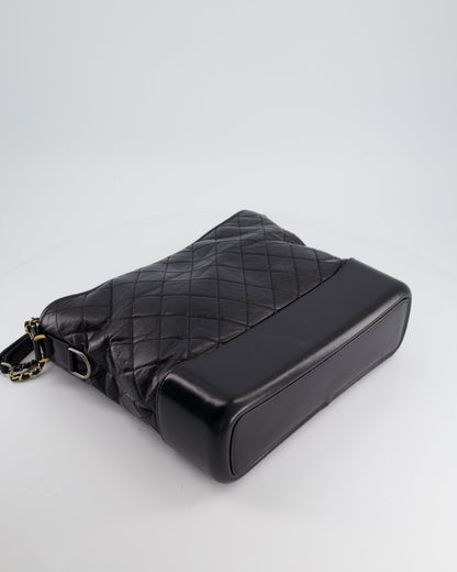 Chanel Black Large Gabrielle Bag in Lambskin Leather with Mixed Hardware