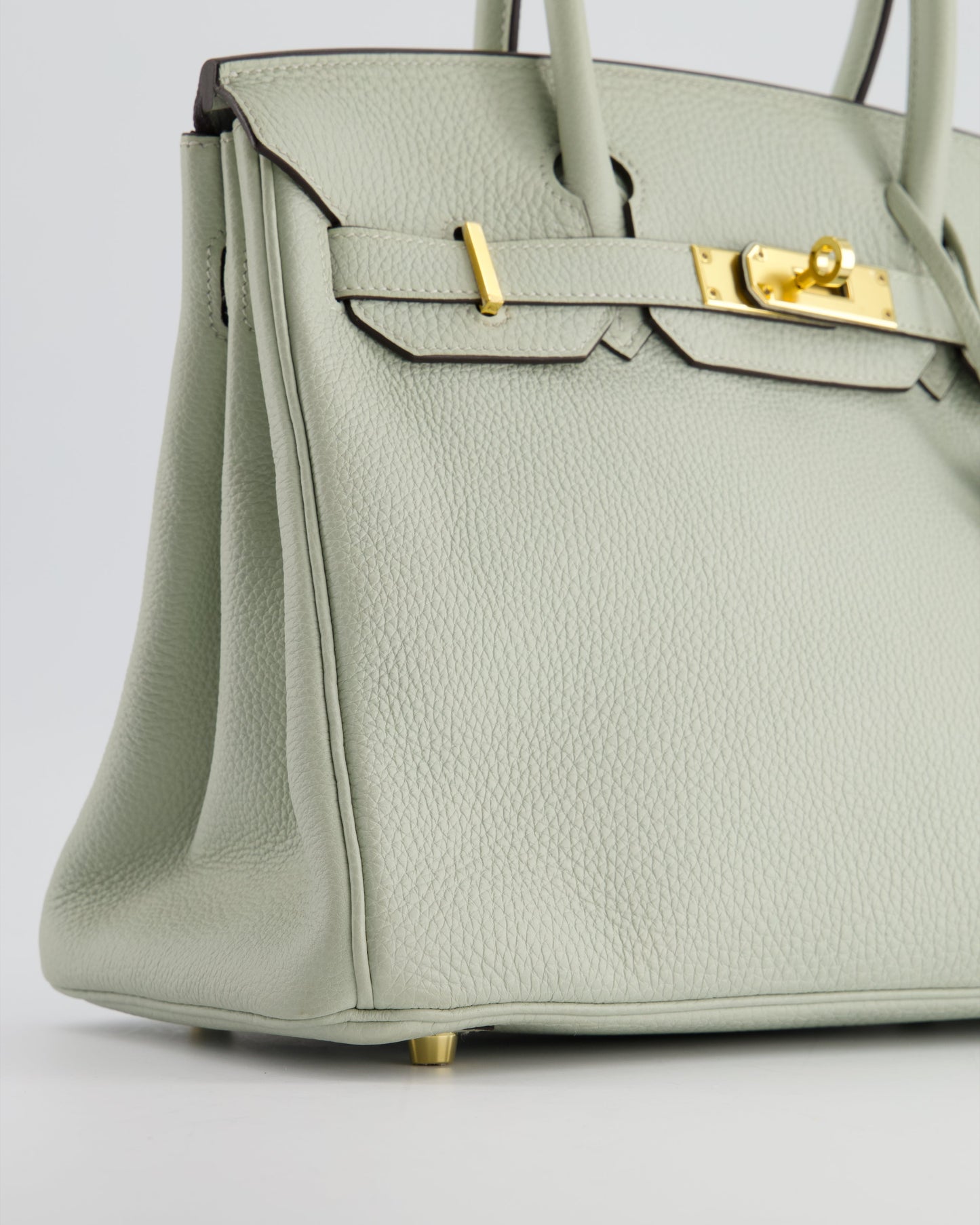 Hermès Birkin 30cm Retourne Bag in Gris Neve Clemence Leather with Gold Hardware