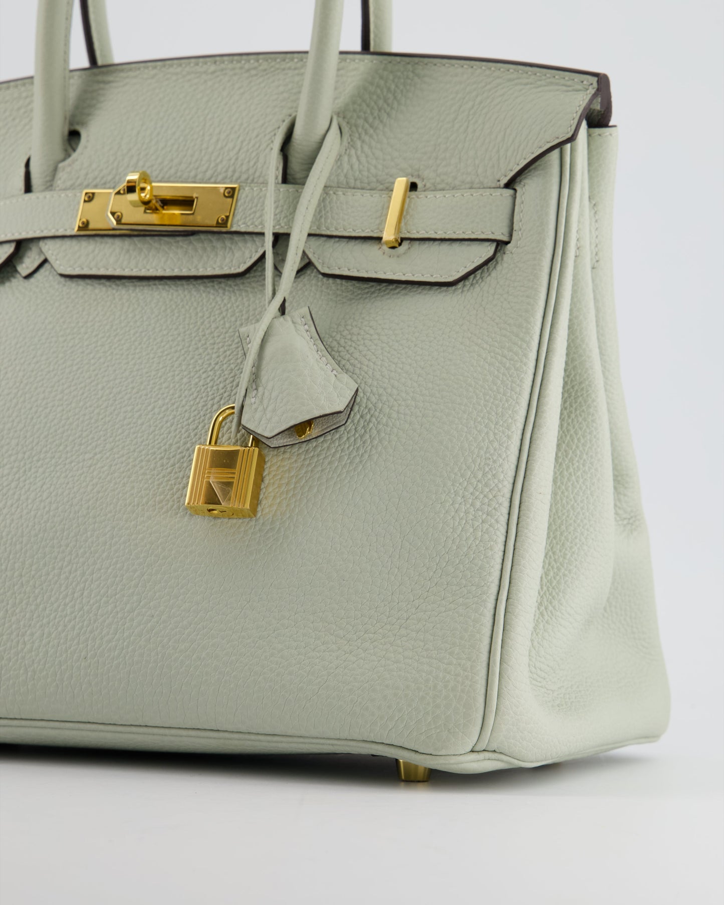 Hermès Birkin 30cm Retourne Bag in Gris Neve Clemence Leather with Gold Hardware