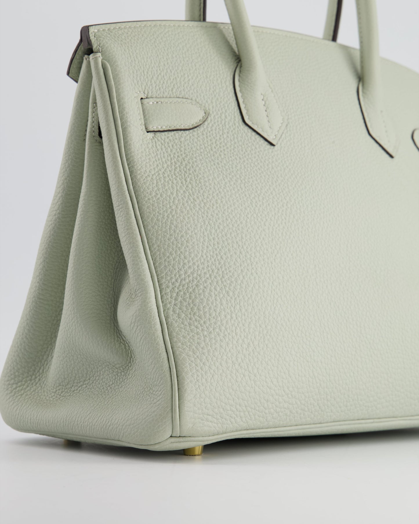 Hermès Birkin 30cm Retourne Bag in Gris Neve Clemence Leather with Gold Hardware