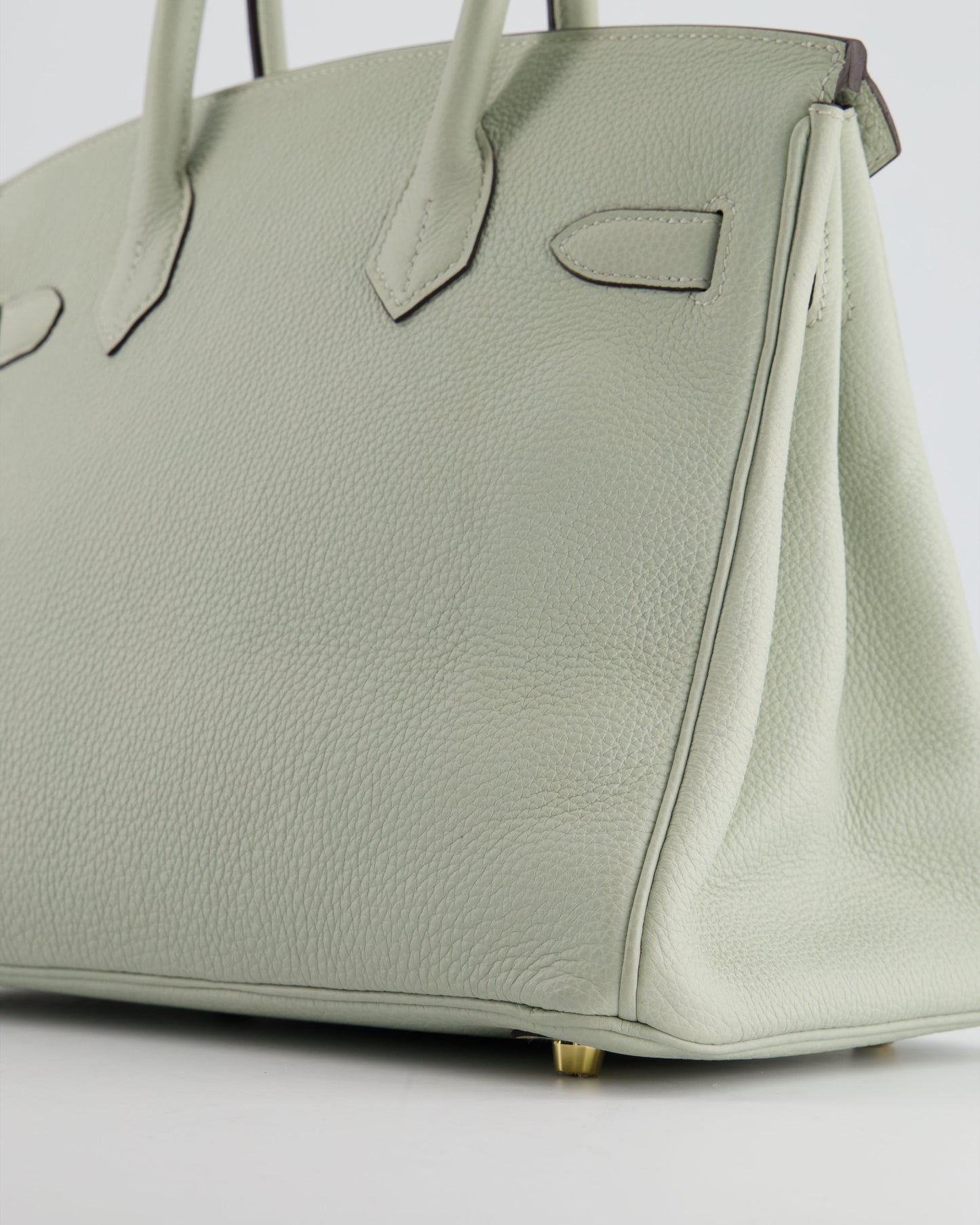 Hermès Birkin 30cm Retourne Bag in Gris Neve Clemence Leather with Gold Hardware