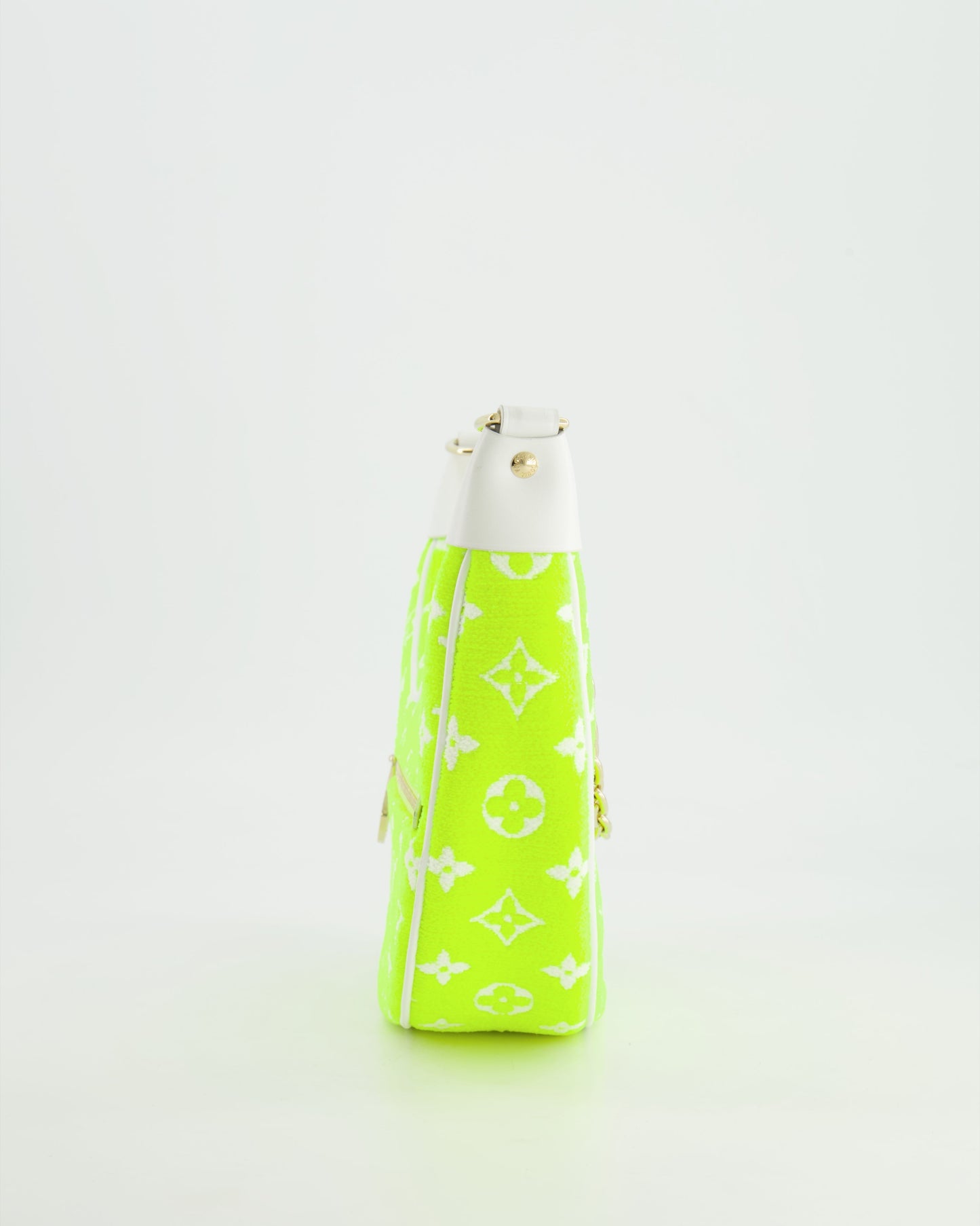 *HOT* Louis Vuitton Neon Yellow Jacquard  Monogram Loop Bag with Champagne Gold Hardware