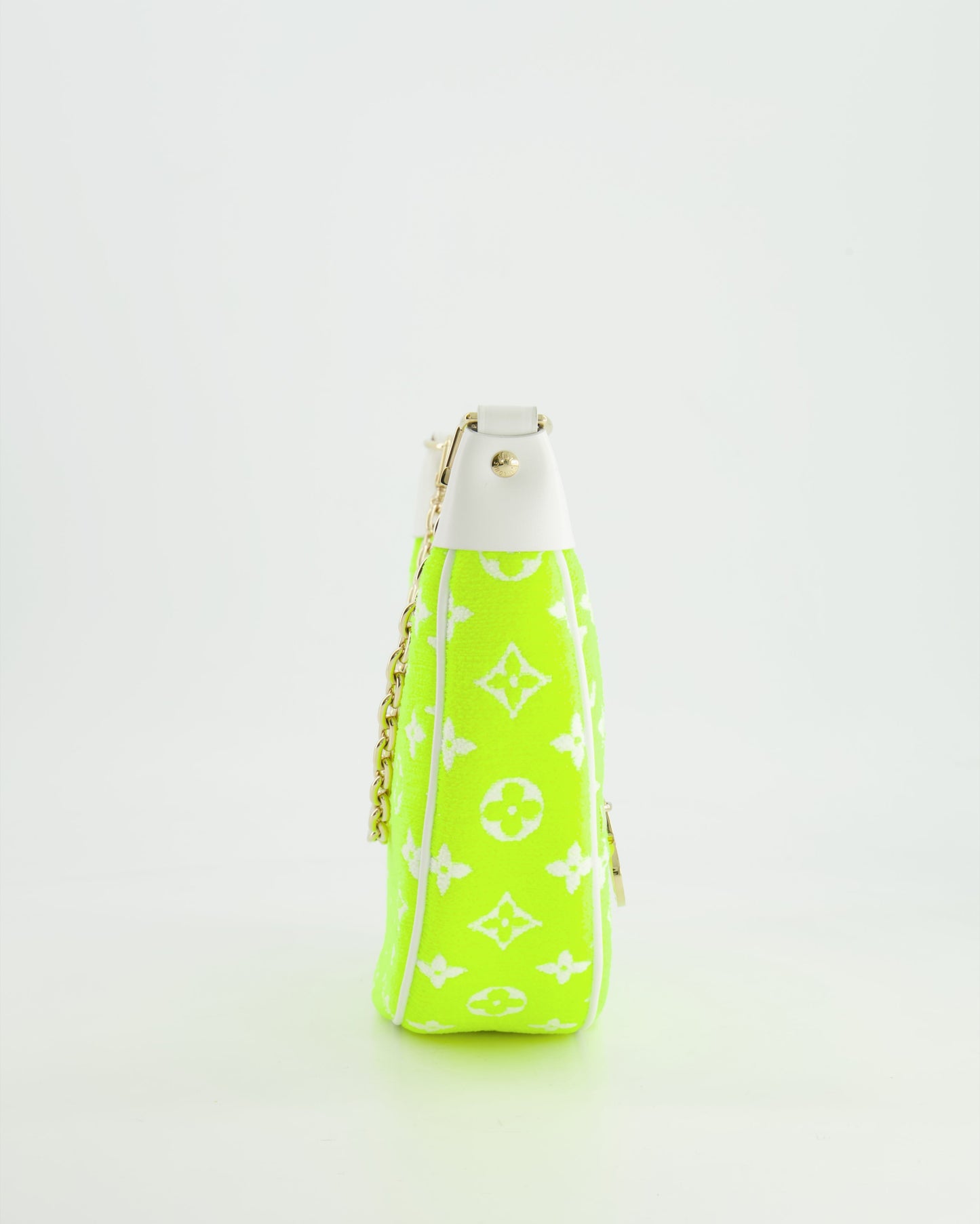 *HOT* Louis Vuitton Neon Yellow Jacquard  Monogram Loop Bag with Champagne Gold Hardware