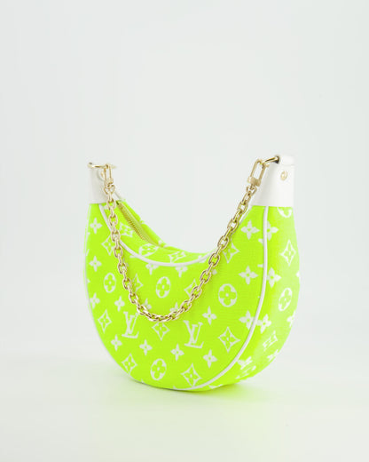 *HOT* Louis Vuitton Neon Yellow Jacquard  Monogram Loop Bag with Champagne Gold Hardware