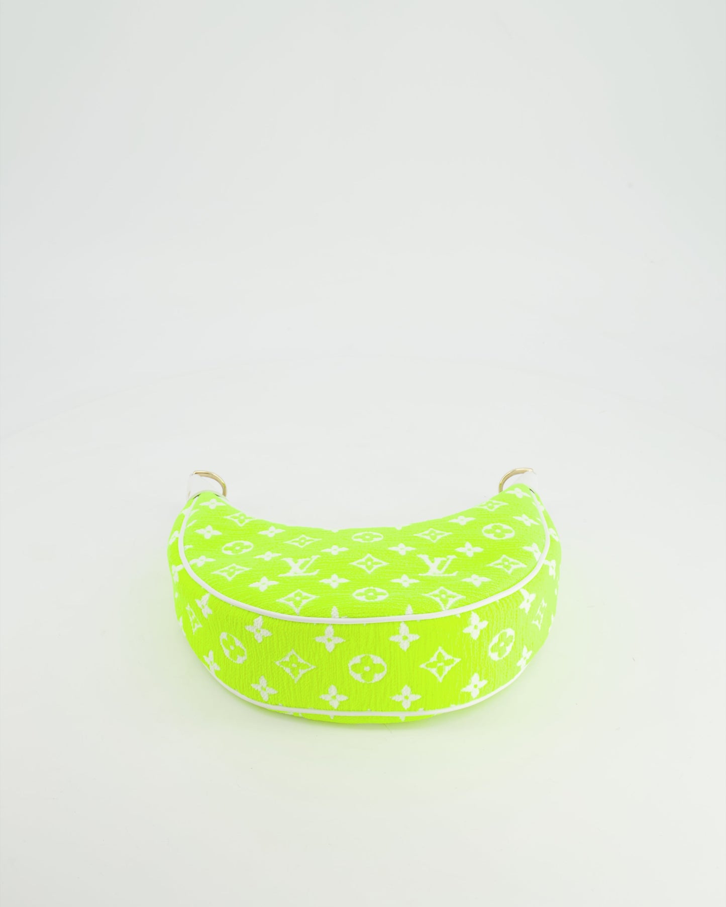 *HOT* Louis Vuitton Neon Yellow Jacquard  Monogram Loop Bag with Champagne Gold Hardware