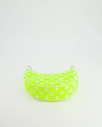 *HOT* Louis Vuitton Neon Yellow Jacquard  Monogram Loop Bag with Champagne Gold Hardware