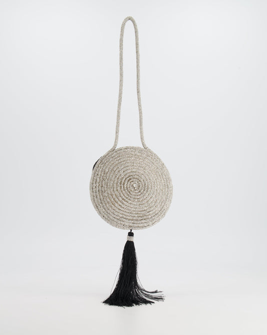 Nué Crystal Spiral Round Small Bag with Tassel Detail RRP £640
