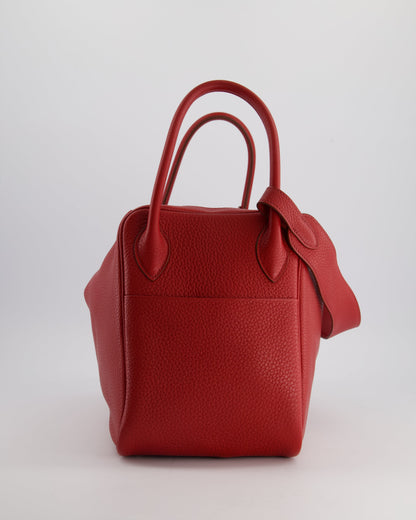 Hermès Lindy 34 Bag in Rouge Grenat Clemence Leather with Palladium Hardware