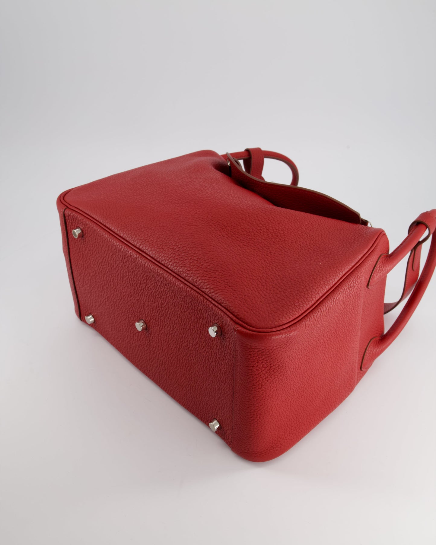 Hermès Lindy 34 Bag in Rouge Grenat Clemence Leather with Palladium Hardware