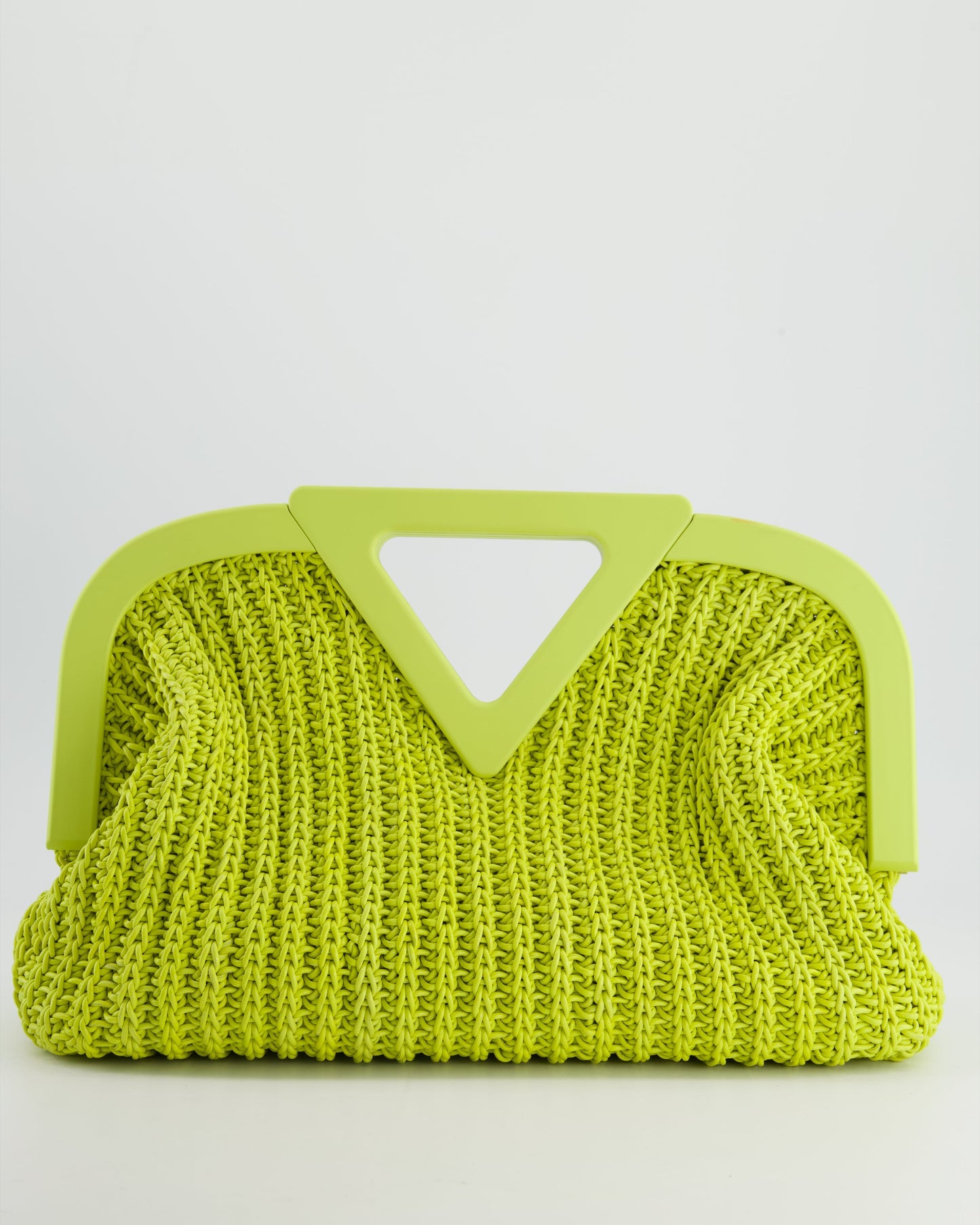 Bottega Veneta Medium Green Crochet Point Cross Body Bag