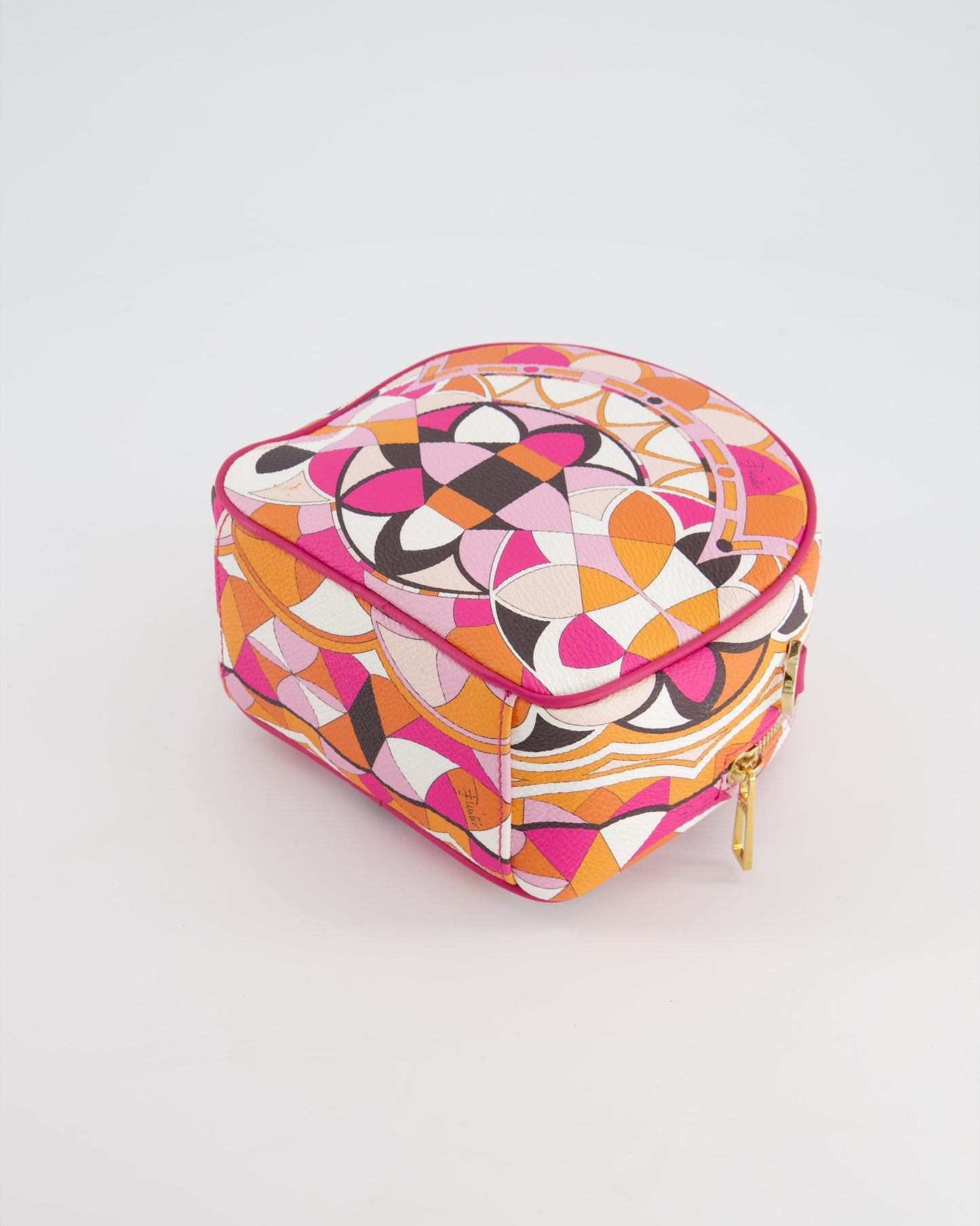 Emilio Pucci Pink, Orange White Leather Crossbody Bag