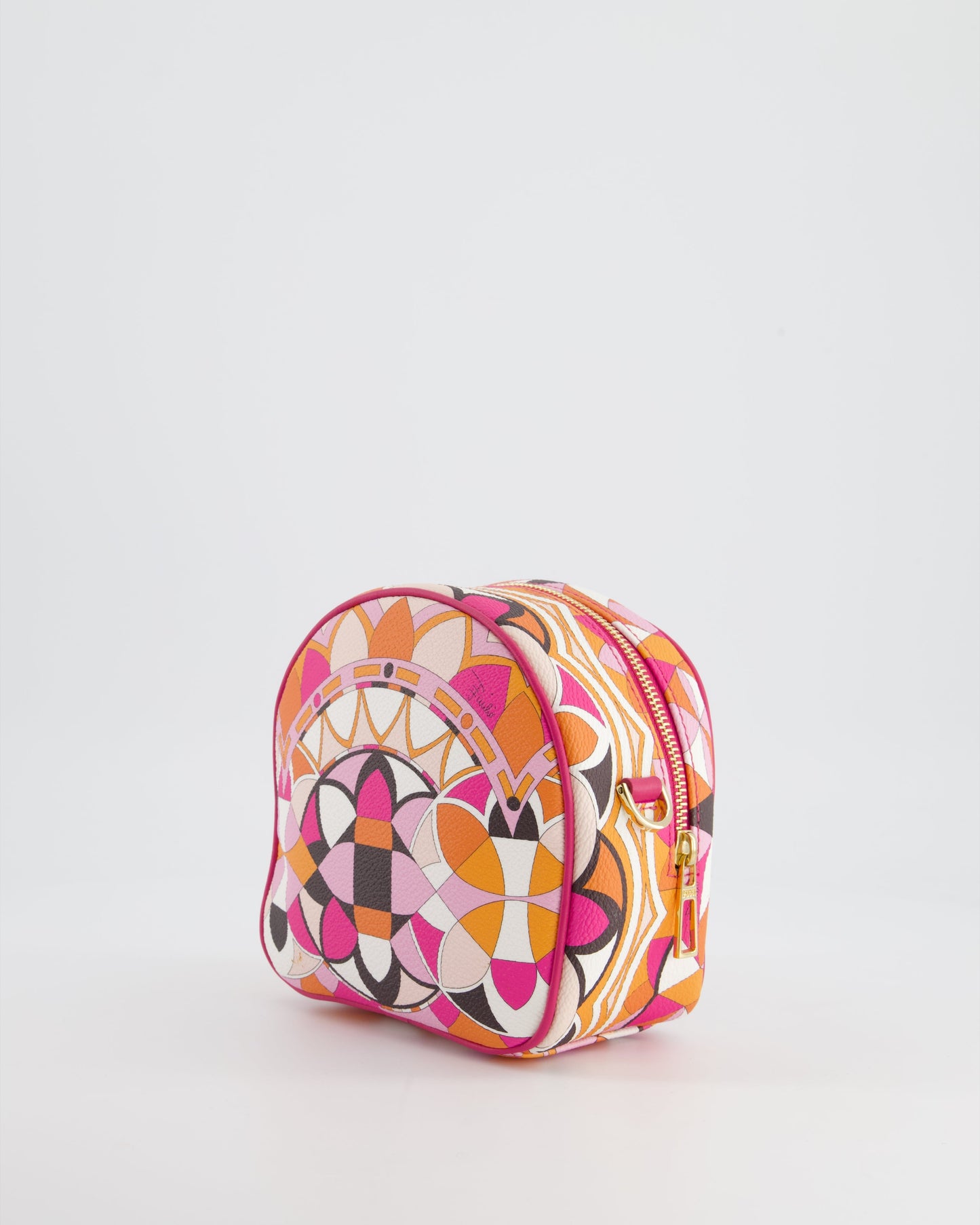 Emilio Pucci Pink, Orange White Leather Crossbody Bag