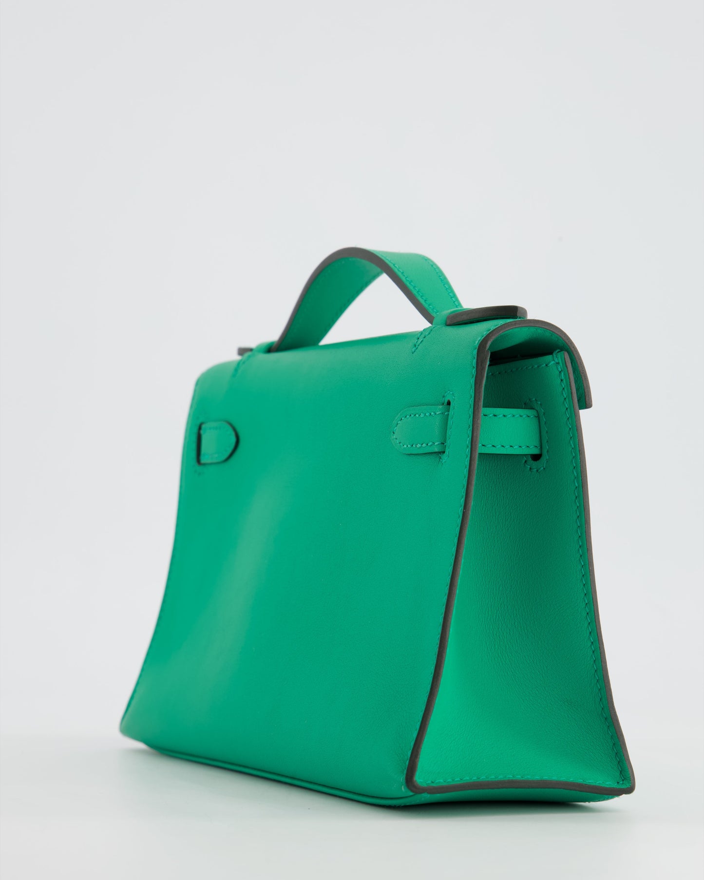 *FIRE PRICE* Hermès Kelly Pochette in Menthe Swift Leather with Gold Hardware