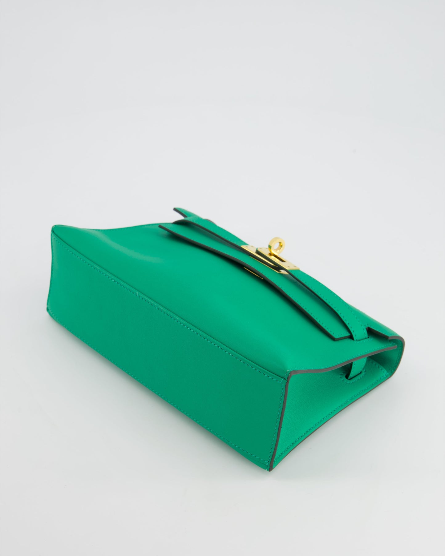 *FIRE PRICE* Hermès Kelly Pochette in Menthe Swift Leather with Gold Hardware