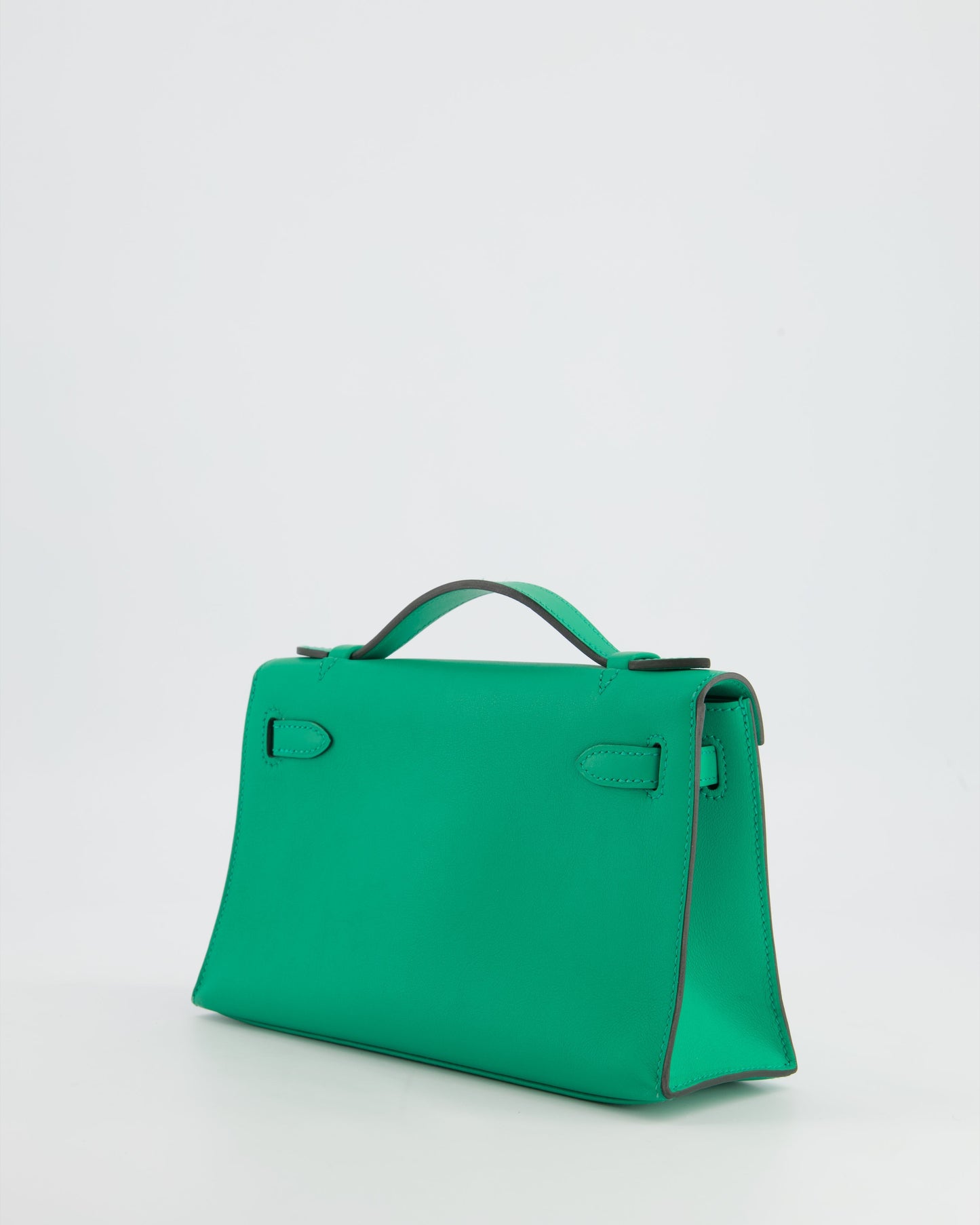 *FIRE PRICE* Hermès Kelly Pochette in Menthe Swift Leather with Gold Hardware