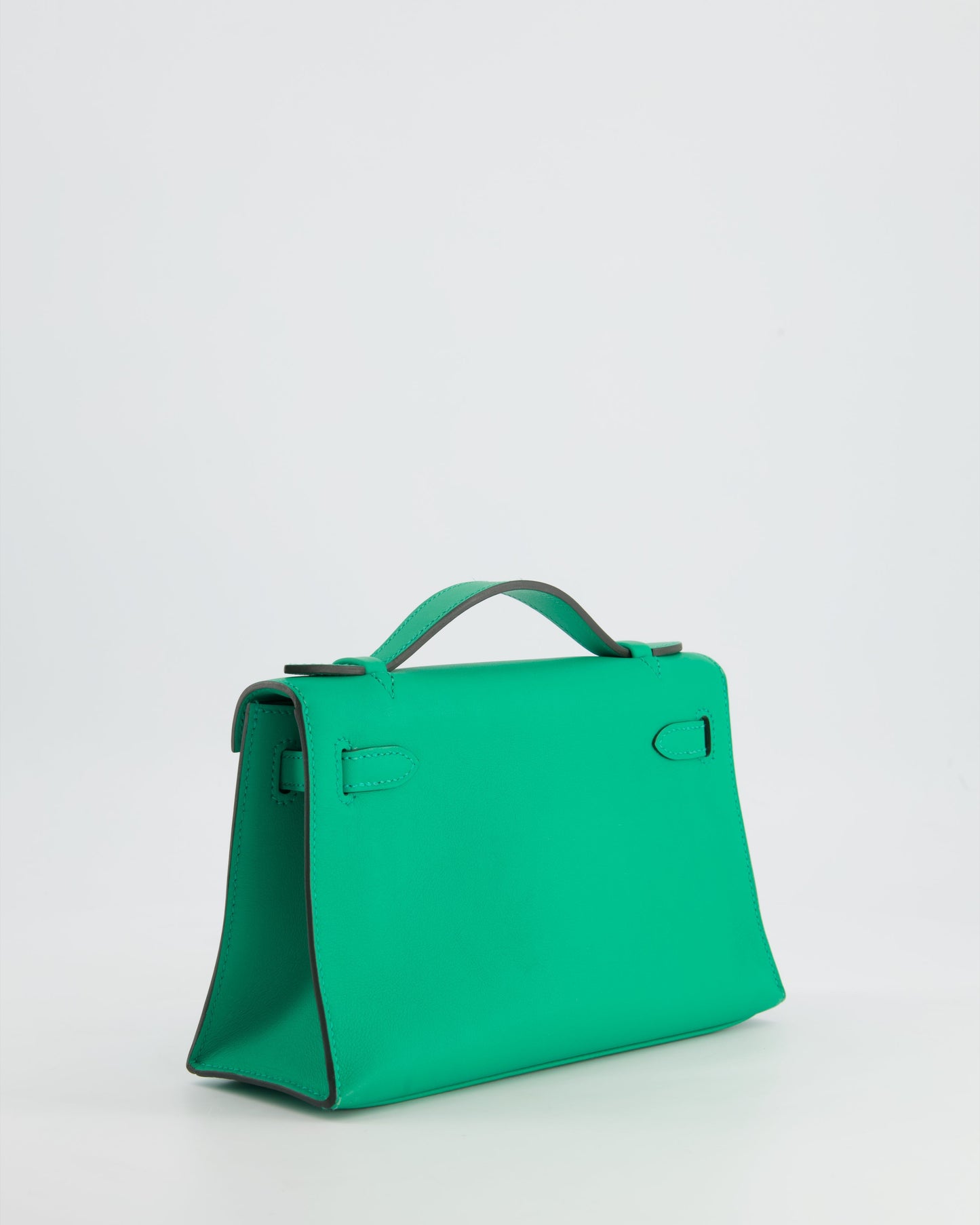 *FIRE PRICE* Hermès Kelly Pochette in Menthe Swift Leather with Gold Hardware