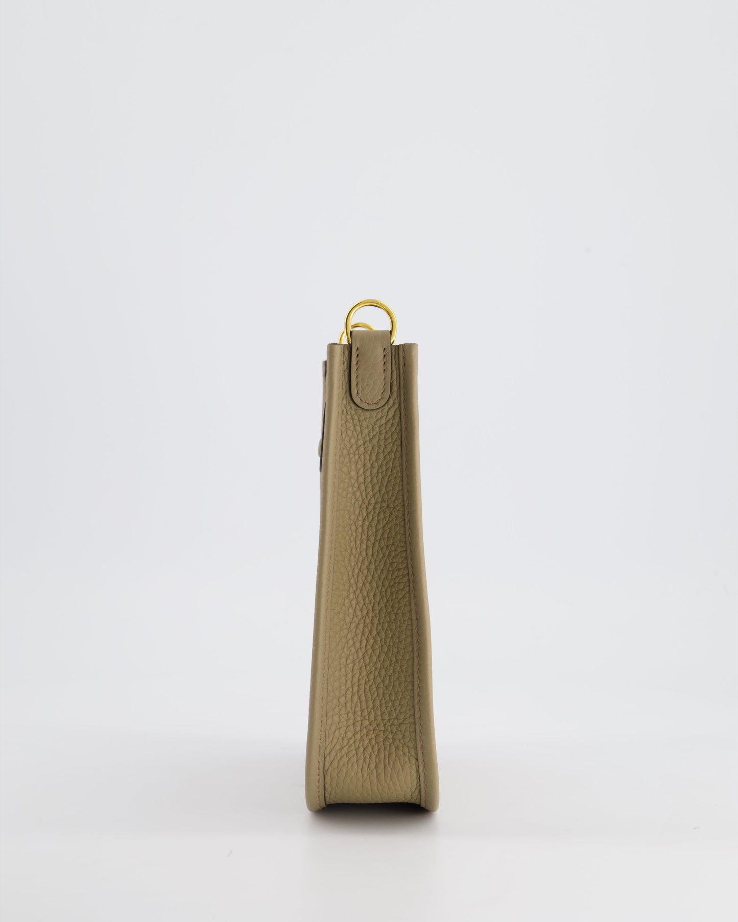 *HOT* Hermès Mini Evelyne Bag in Beige Marfa Clemence Leather with Gold Hardware