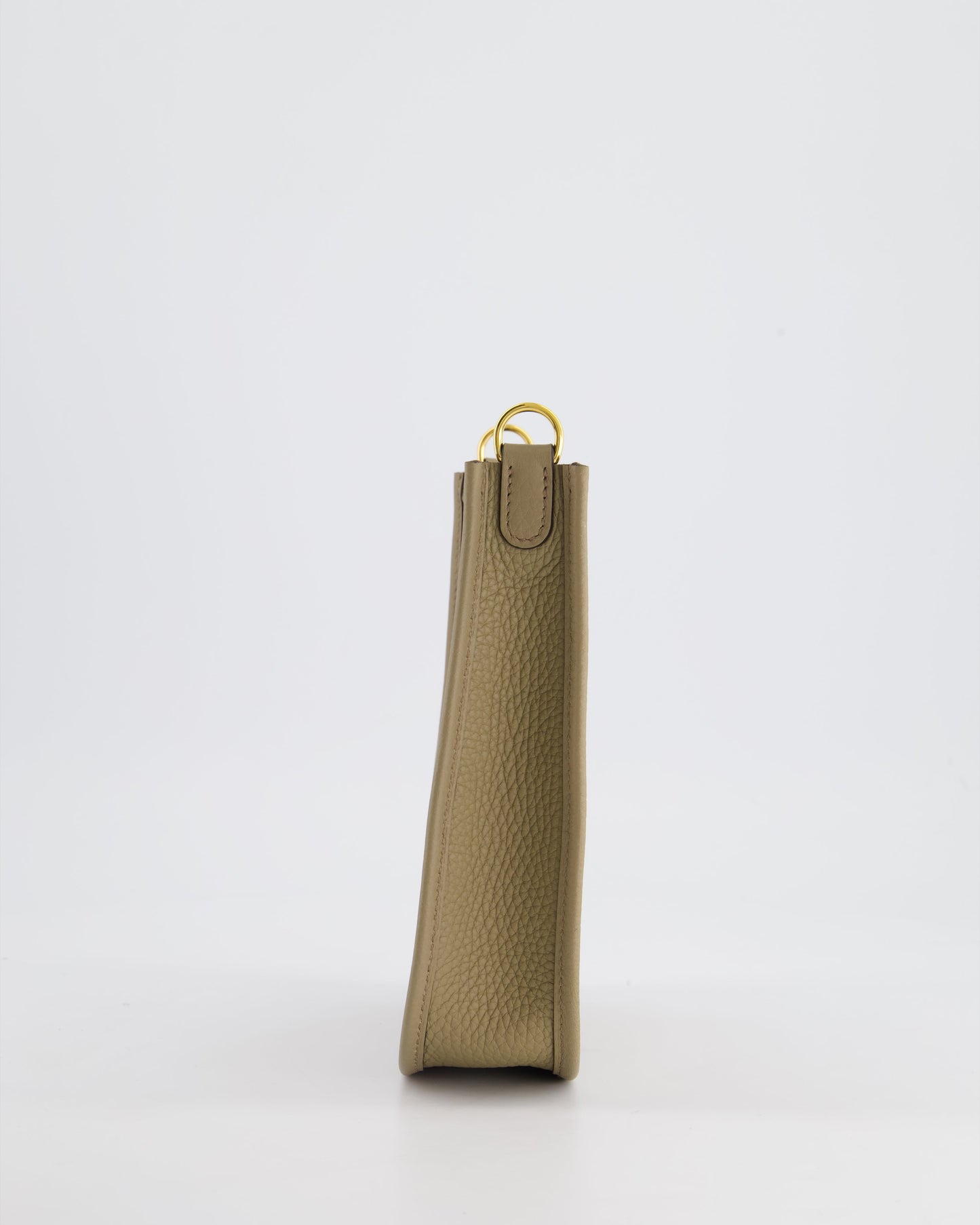 *HOT* Hermès Mini Evelyne Bag in Beige Marfa Clemence Leather with Gold Hardware