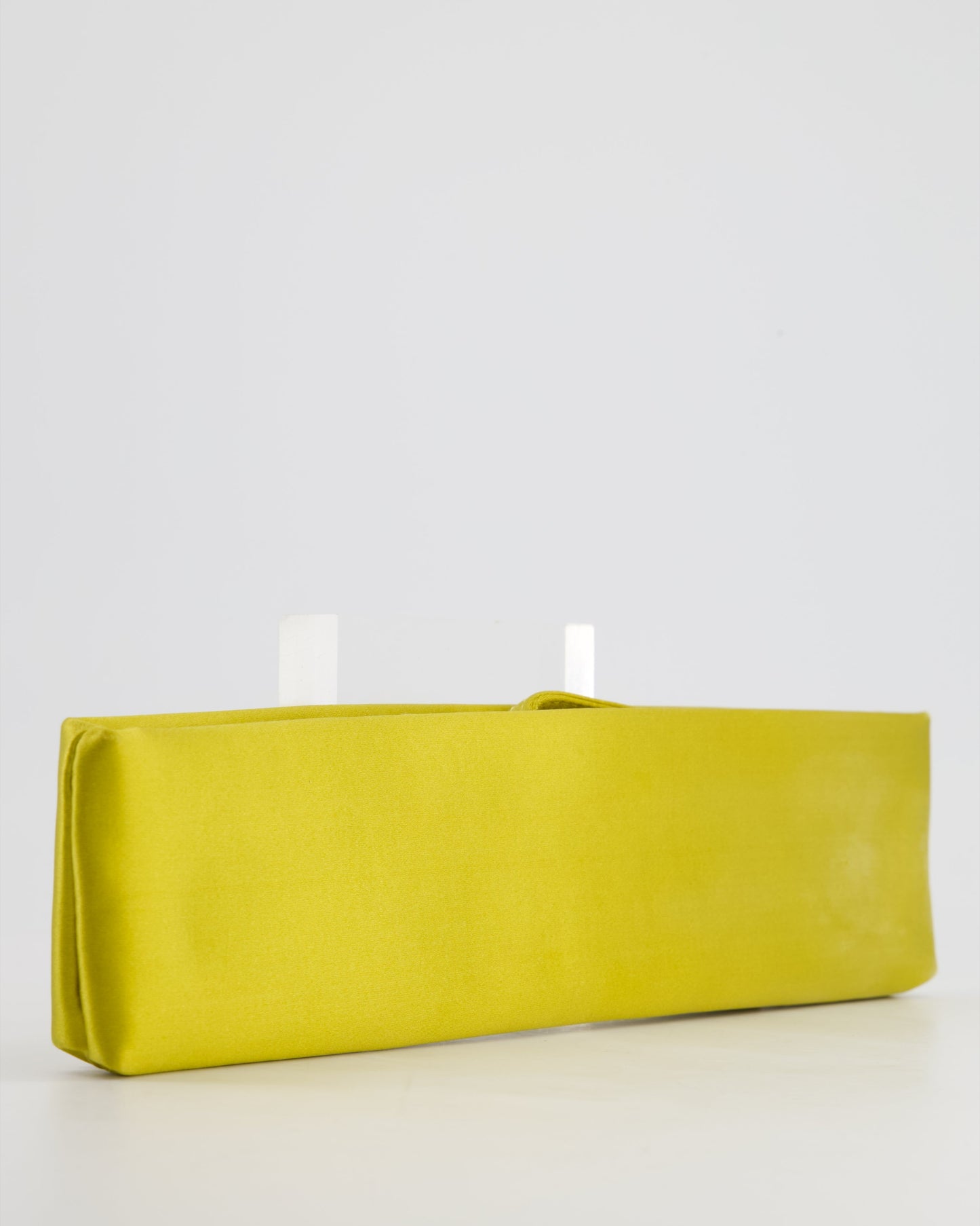 Valentino Green Satin Bow Clutch Bag