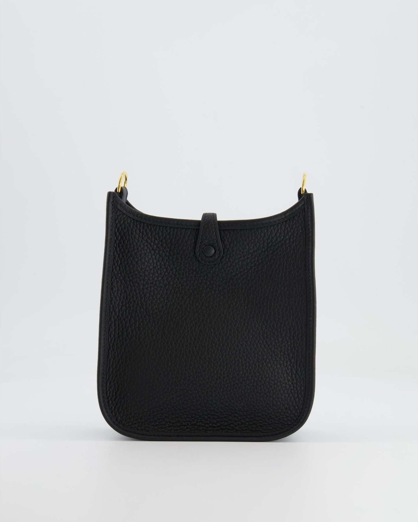 Hermès Mini Evelyne Bag in Black Clemence Leather with Gold Hardware