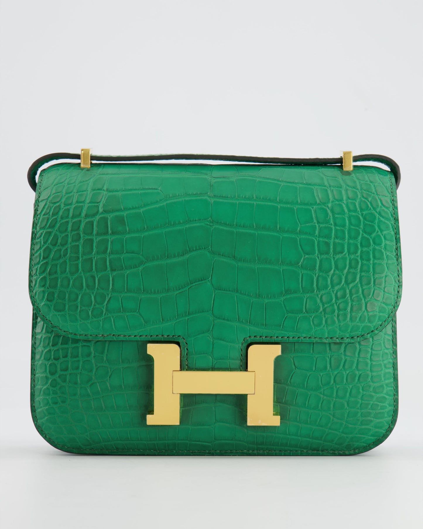 *STORE FRESH* Hermès Constance III Mini 18cm Bag in Cactus Alligator Mississippiensis Leather with Gold Hardware