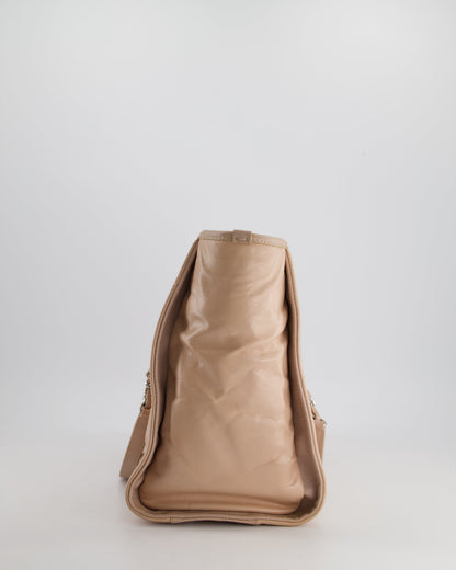 *FIRE PRICE* Chanel Dusty Pink Small Deauville Tote Bag in Calfskin Leather with Silver Hardware