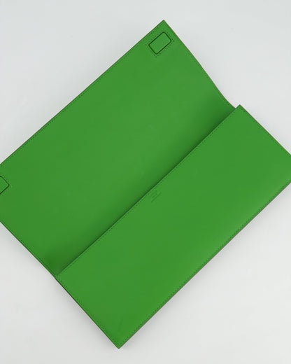 Hermès Birkin Cut Shadow Bag In Vert Yucca Swift Leather