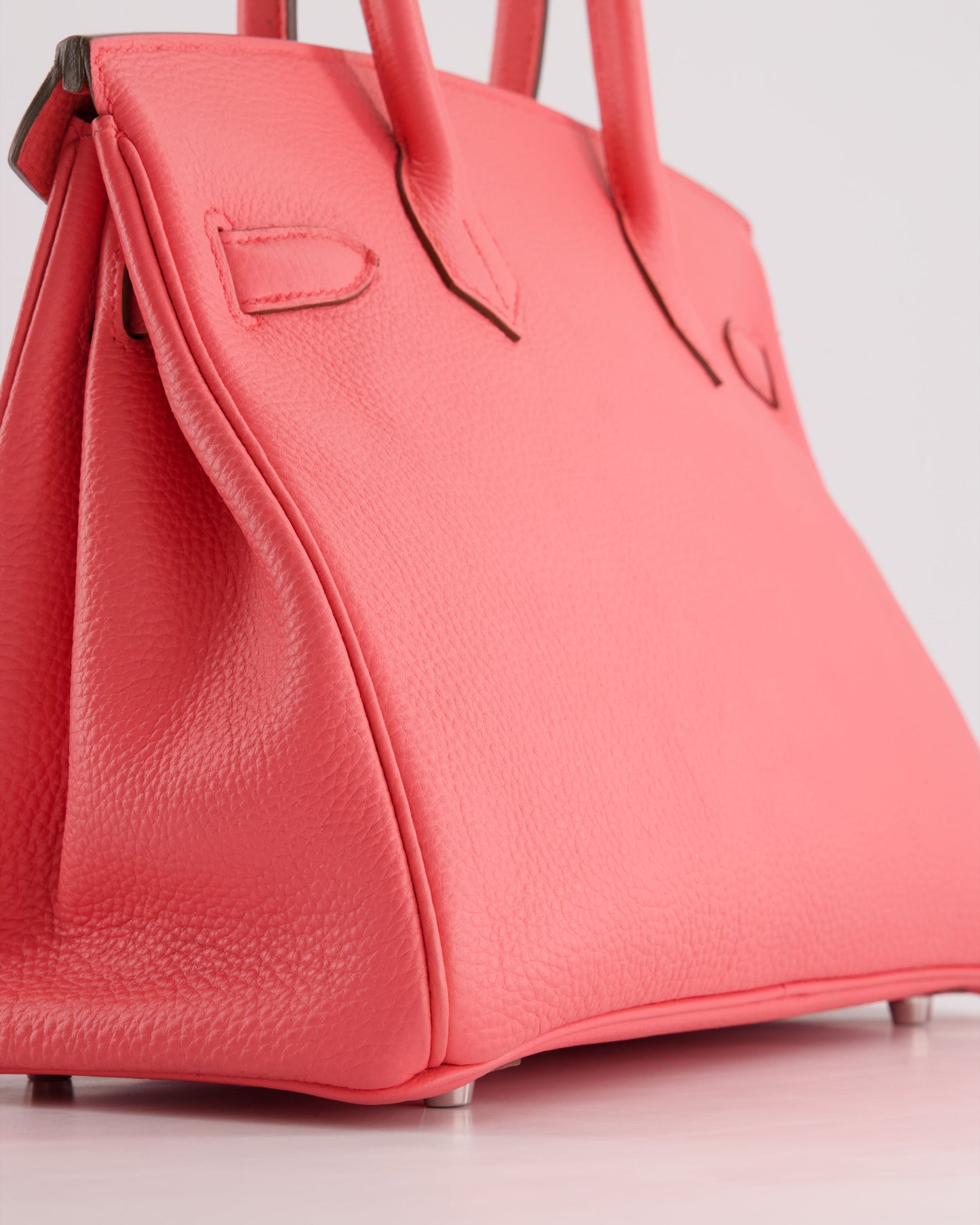 Hermès Birkin 30cm Retourne Bag in Rose Lipstick Togo Leather and Palladium Hardware